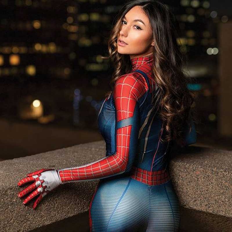 Costume Spiderman femme PS4