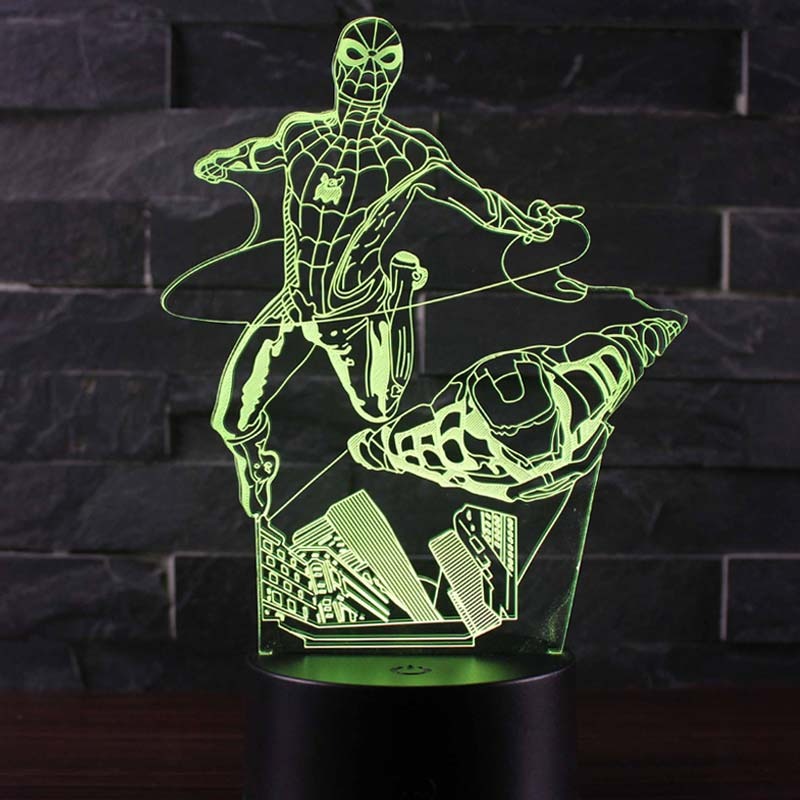 Lampe Spiderman et Iron man 4