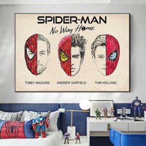 Poster spiderman noir effet peinture 5