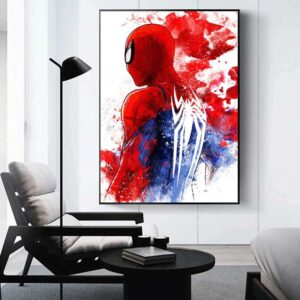 Poster spiderman de face effet peinture 4