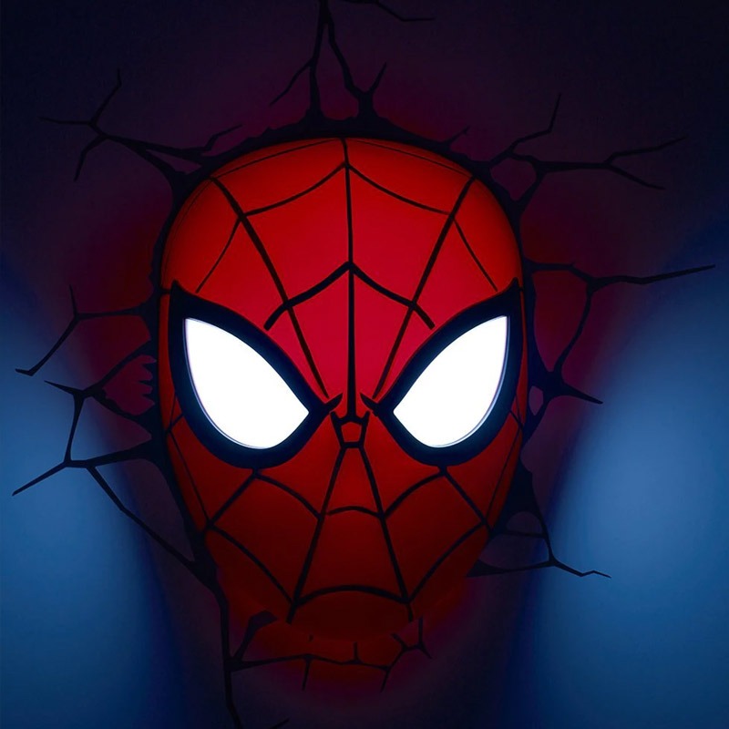 Lampe tête Spiderman murale LED 5