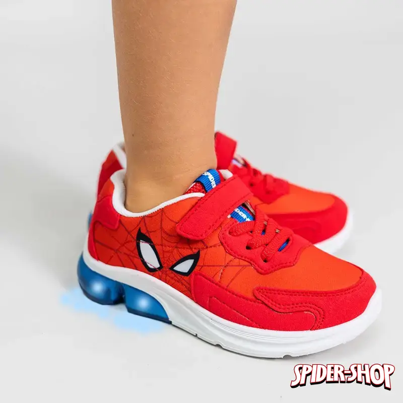 Baskets Spiderman - LED Lumineux - Chaussures Lumineux Spiderman