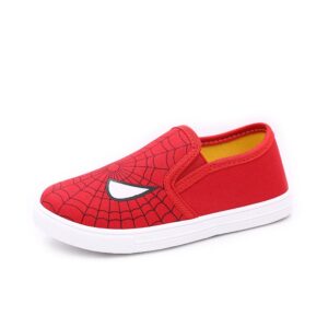Chaussure basse Spiderman en toile rouge