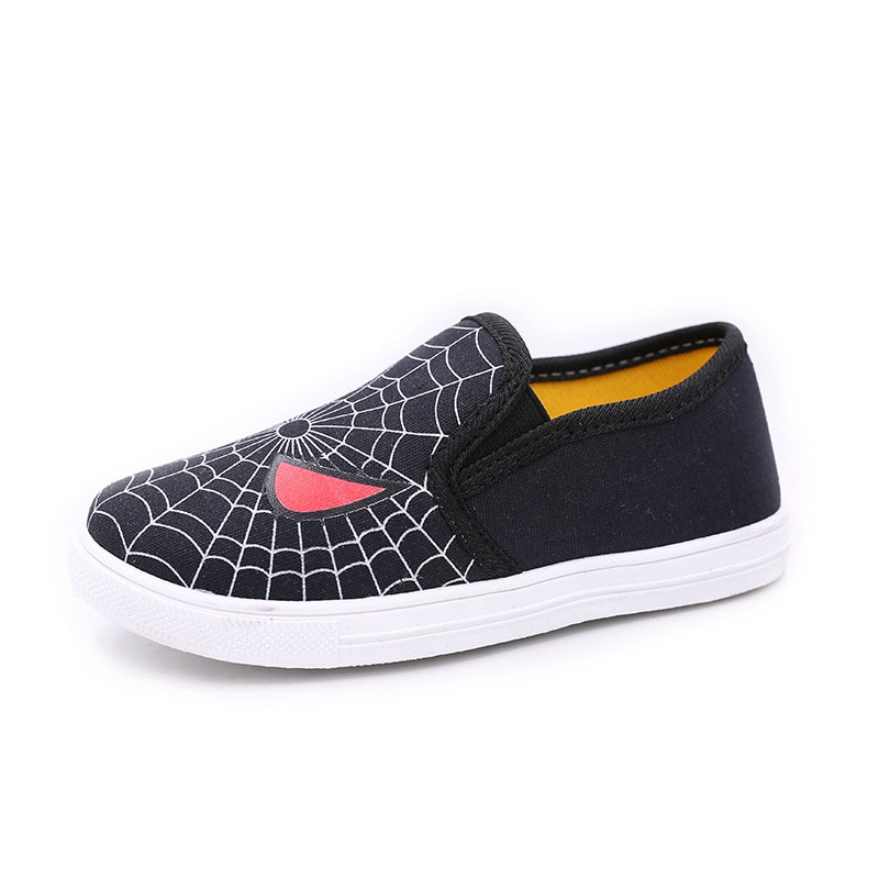 Chaussure basse Spiderman en toile noir