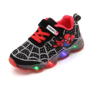 Basket Spiderman lumineuse noir