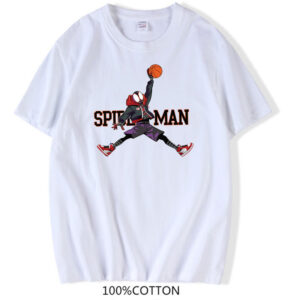 T shirt Spiderman Miles Morales blanc
