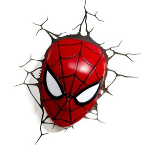 Lampe tête Spiderman murale LED