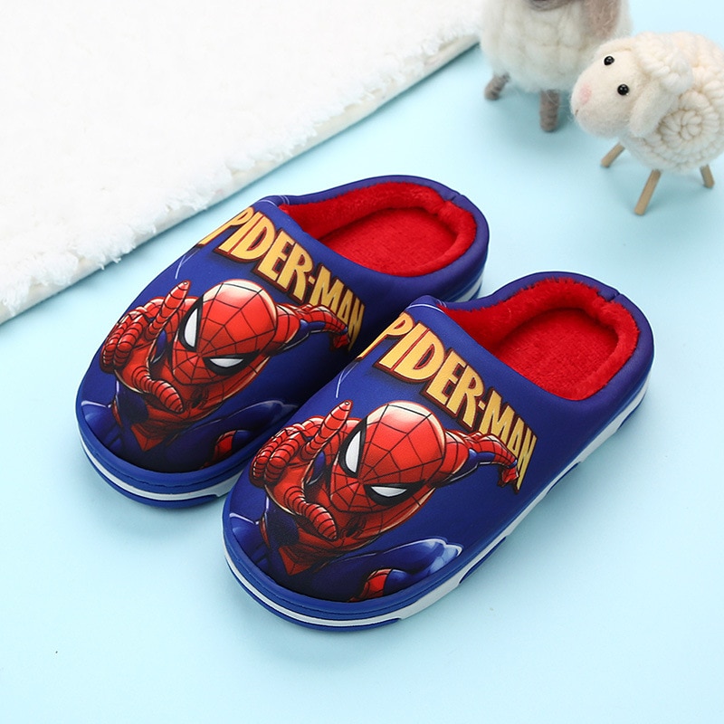 Pantoufle Spider-Man pour enfant bleu