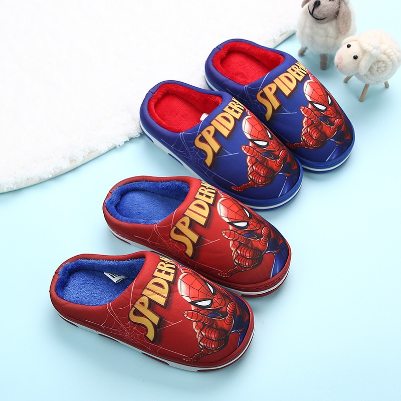 Pantoufle Spider-Man pour enfant rouge et bleu