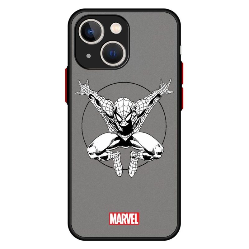 Coque iPhone 6 à 13 Spiderman acrobatique transparente 2