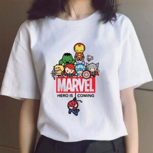 Tee Shirt Spiderman et Avengers femme