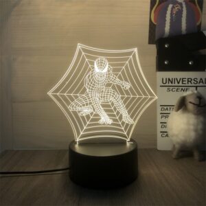 Lampe Spiderman illusion d’optique 7
