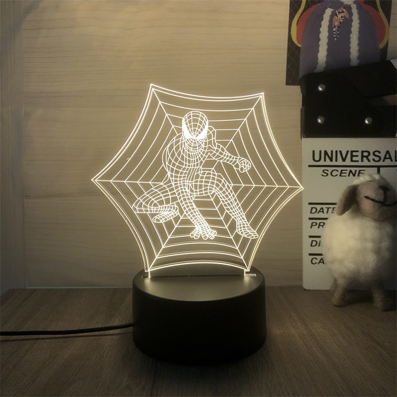 Lampe de chevet Spiderman 3D 2