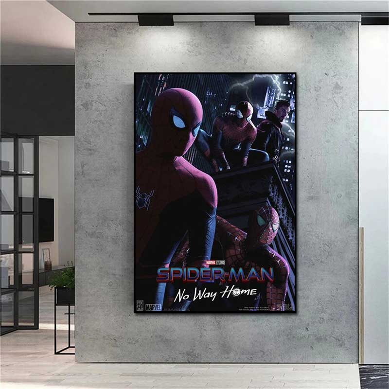 Poster avec 3 Spiderman & Dr Strange No Way Home 2