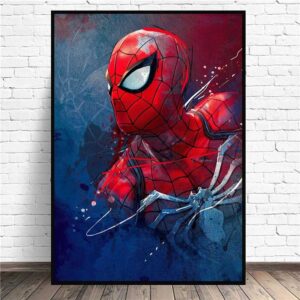 Poster spiderman de profile effet peinture 4