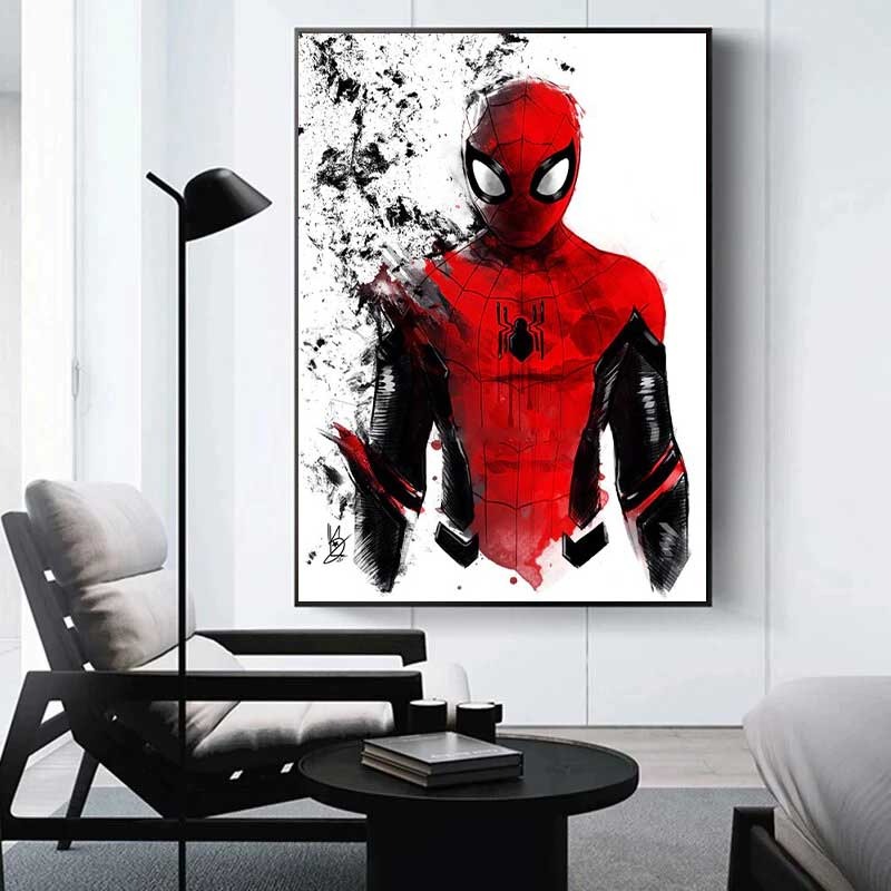 Poster spiderman de face effet peinture 2