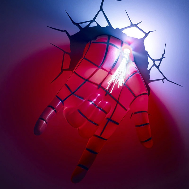 Lampe main Spiderman murale LED 4