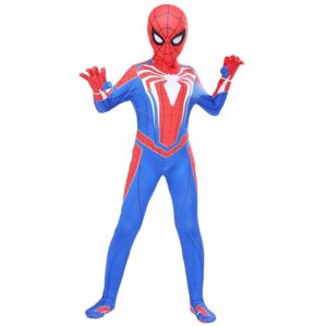 Diudiul Spiderman Costume De Cosplay Costume De Costume pour Enfant , Bleu Noir XL 140-150cm 