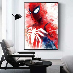 Poster spiderman de profile effet peinture