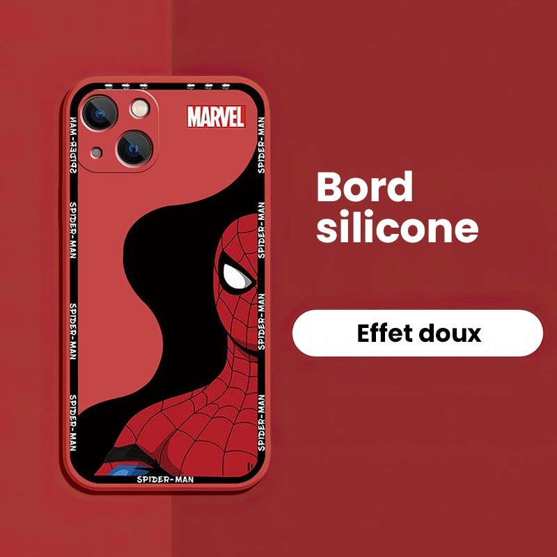 Coque Spiderman Marvel iPhone silicone effet mat 6
