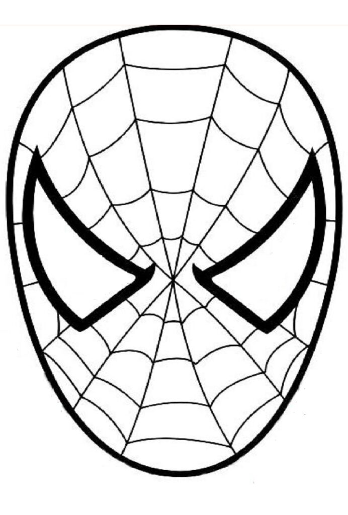 coloriage Spiderman tête
