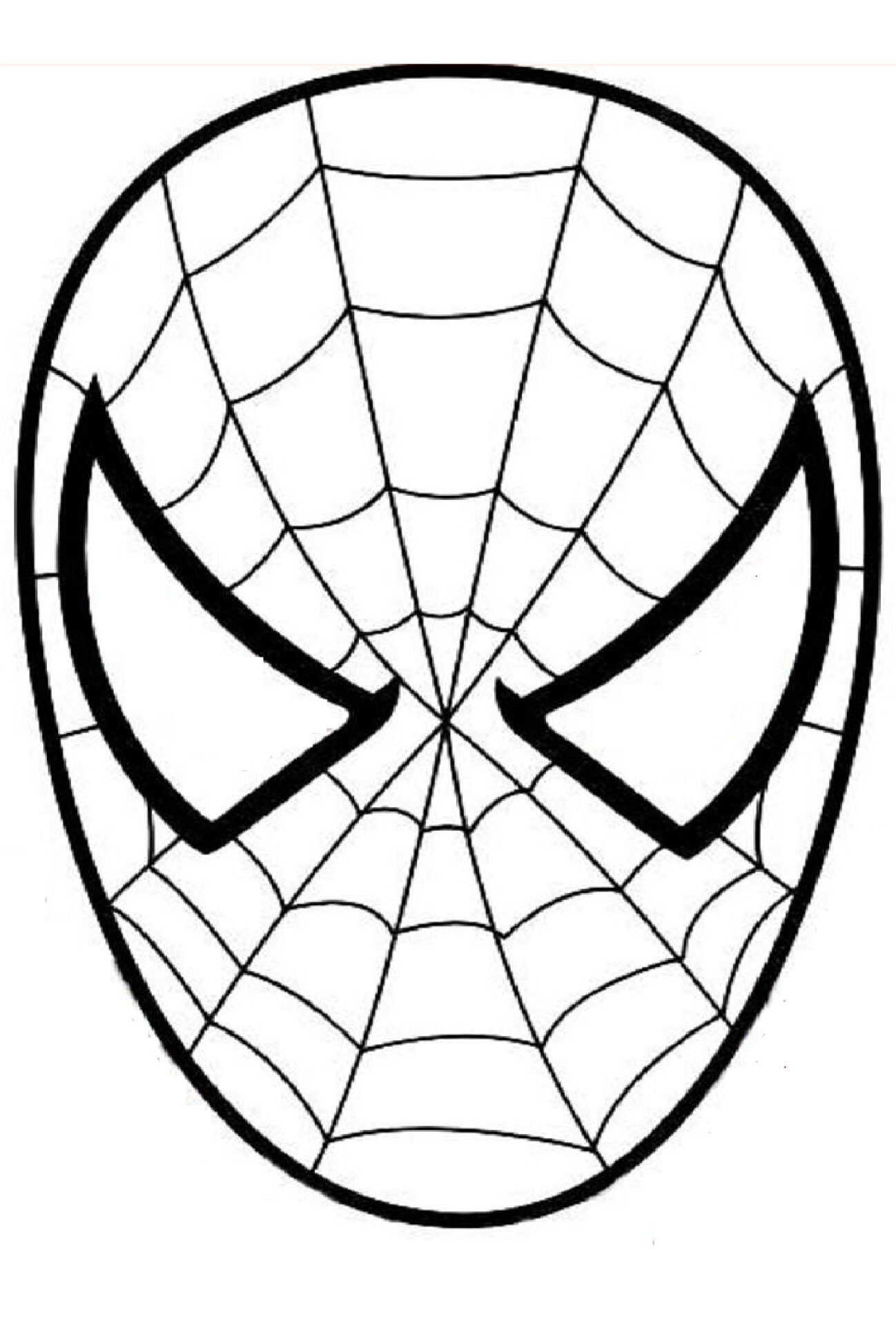 Coloriage Spiderman dans sa toile