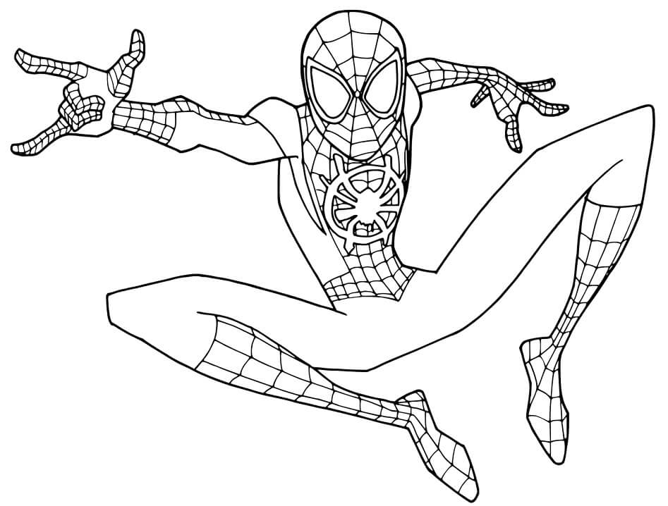 coloring spiderman miles morals