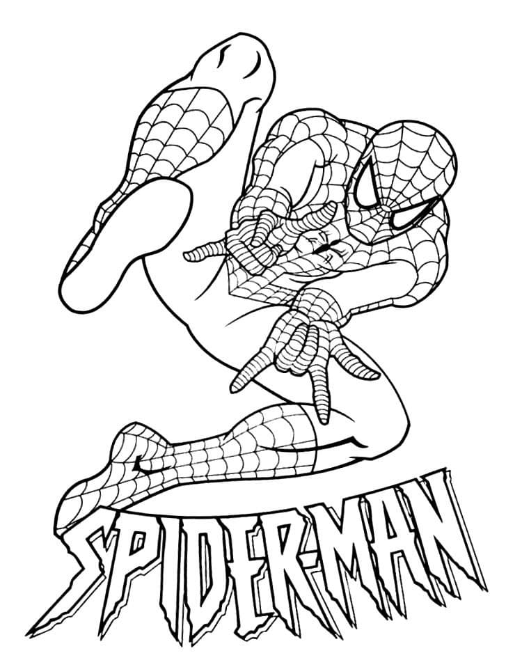 coloriage Spiderman logo