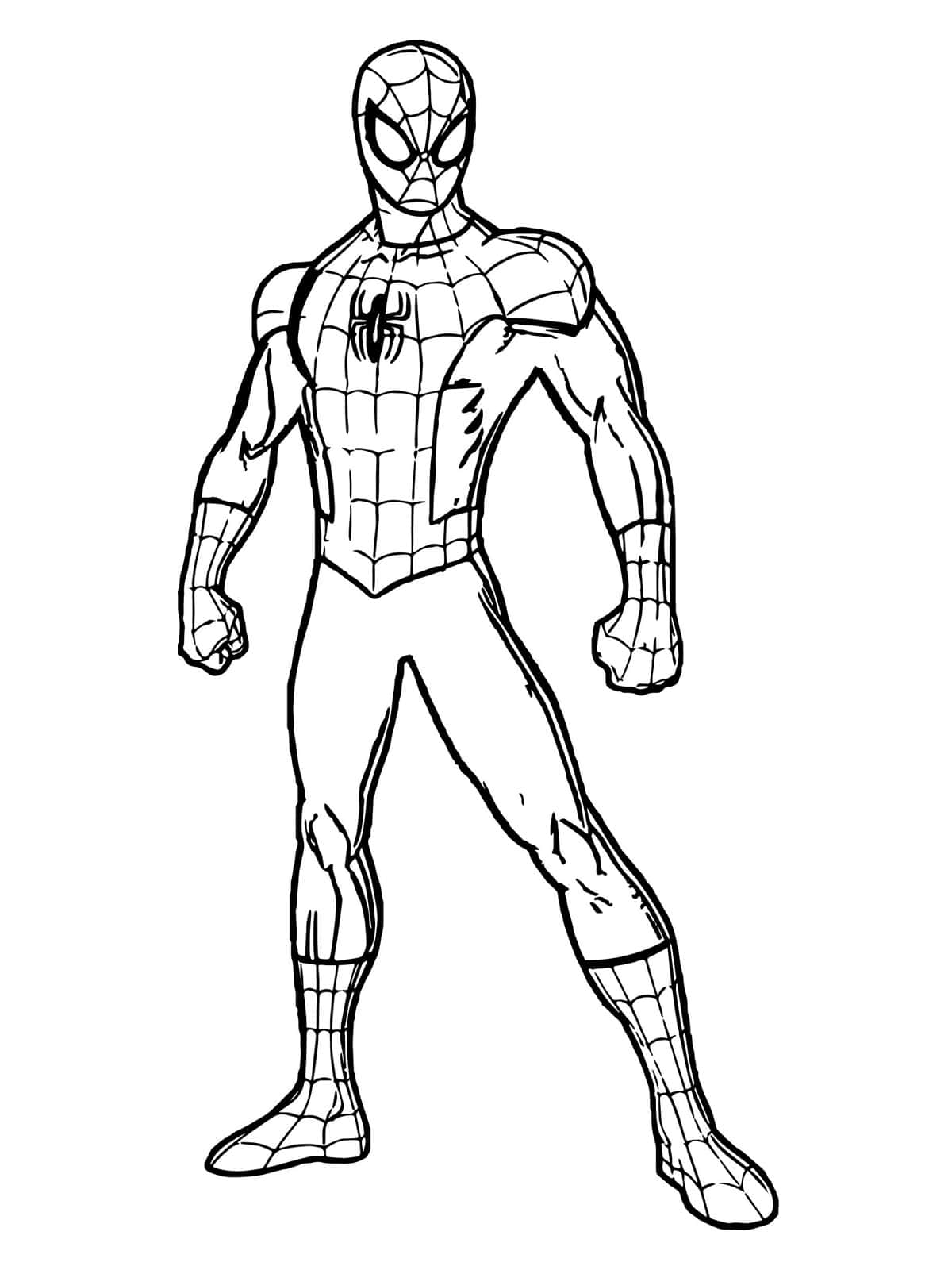 Coloriage marvel spiderman - Dessin gratuit à imprimer