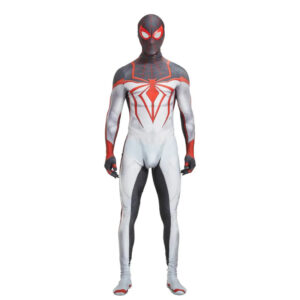 Déguisement Spiderman blanc Miles Morales T.R.A.C.K jeu PS5