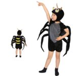 Costume araignée enfant jaune et noir 5