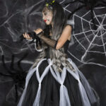 Costume sorcière araignée pour fille de 2 à 12 ans 4