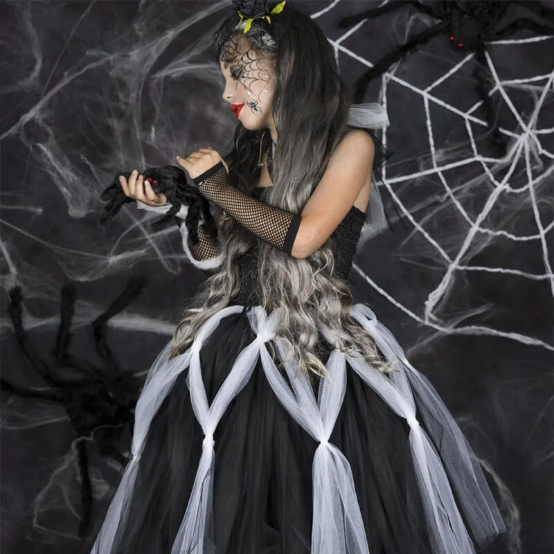 Costume sorcière araignée pour fille de 2 à 12 ans 3