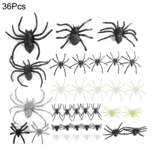 Lot de 12 araignées multicolore 14