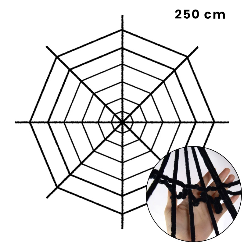 Toile d’araignée géante noire-blanche 150-250 cm 2