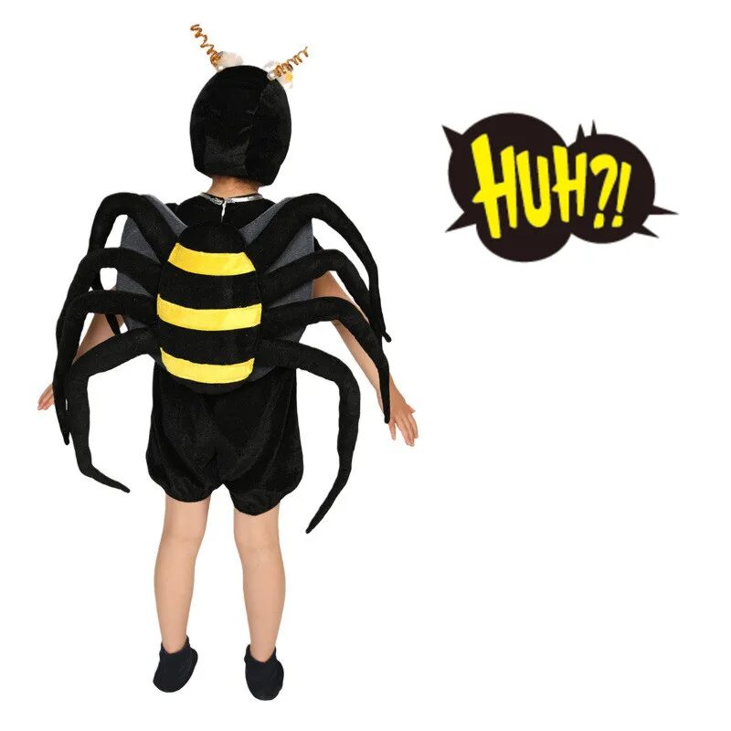 Costume araignée enfant jaune et noir 6