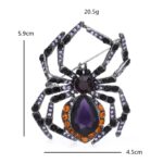 Broche araignée violette 5