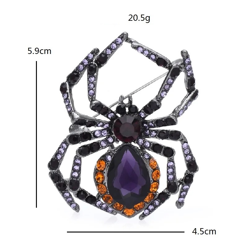 Broche araignée violette 4